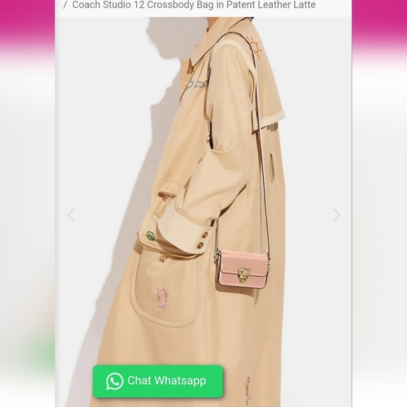 Coach studio 12 patent leather bag Nude Latte MINI BAG - Picture 16 of 16